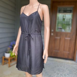Madewell black Silk mini dress